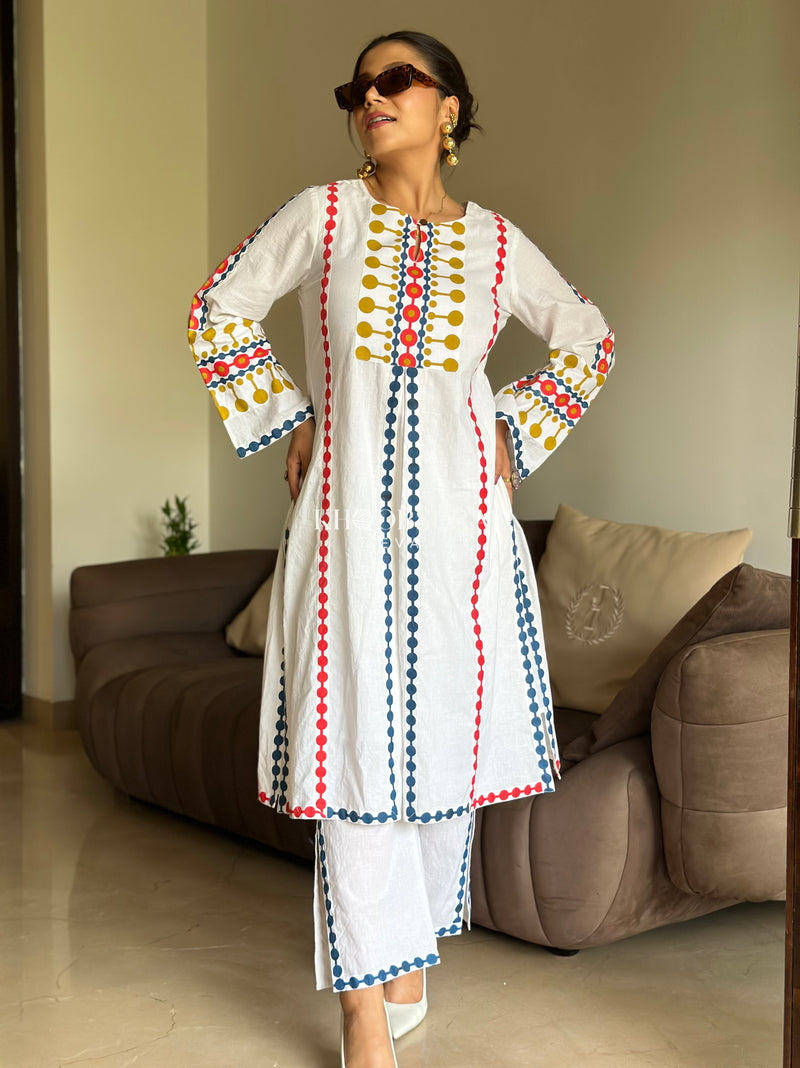 Anokhi Adorn White kurta set