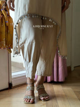 Bonjour Begum Beige Sequin Kurta Set