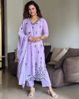 Biba Purple Kurta Suit Sets For Woman