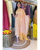 Buy latest range of Women Orange Salwar Suit 