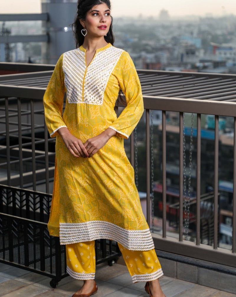 Bandhani Kurta Set 