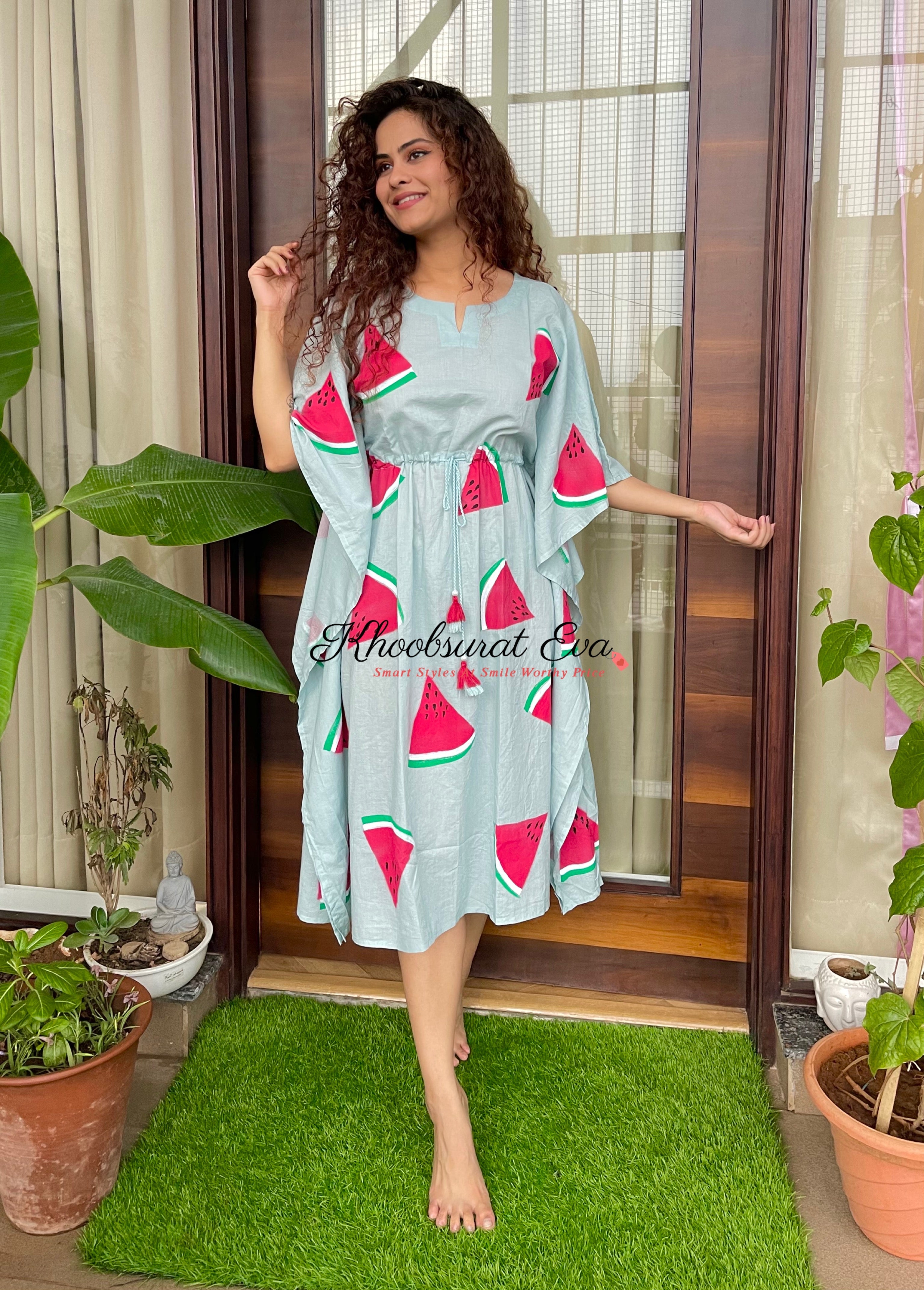 Ocean Breeze Watermelon Kaftan