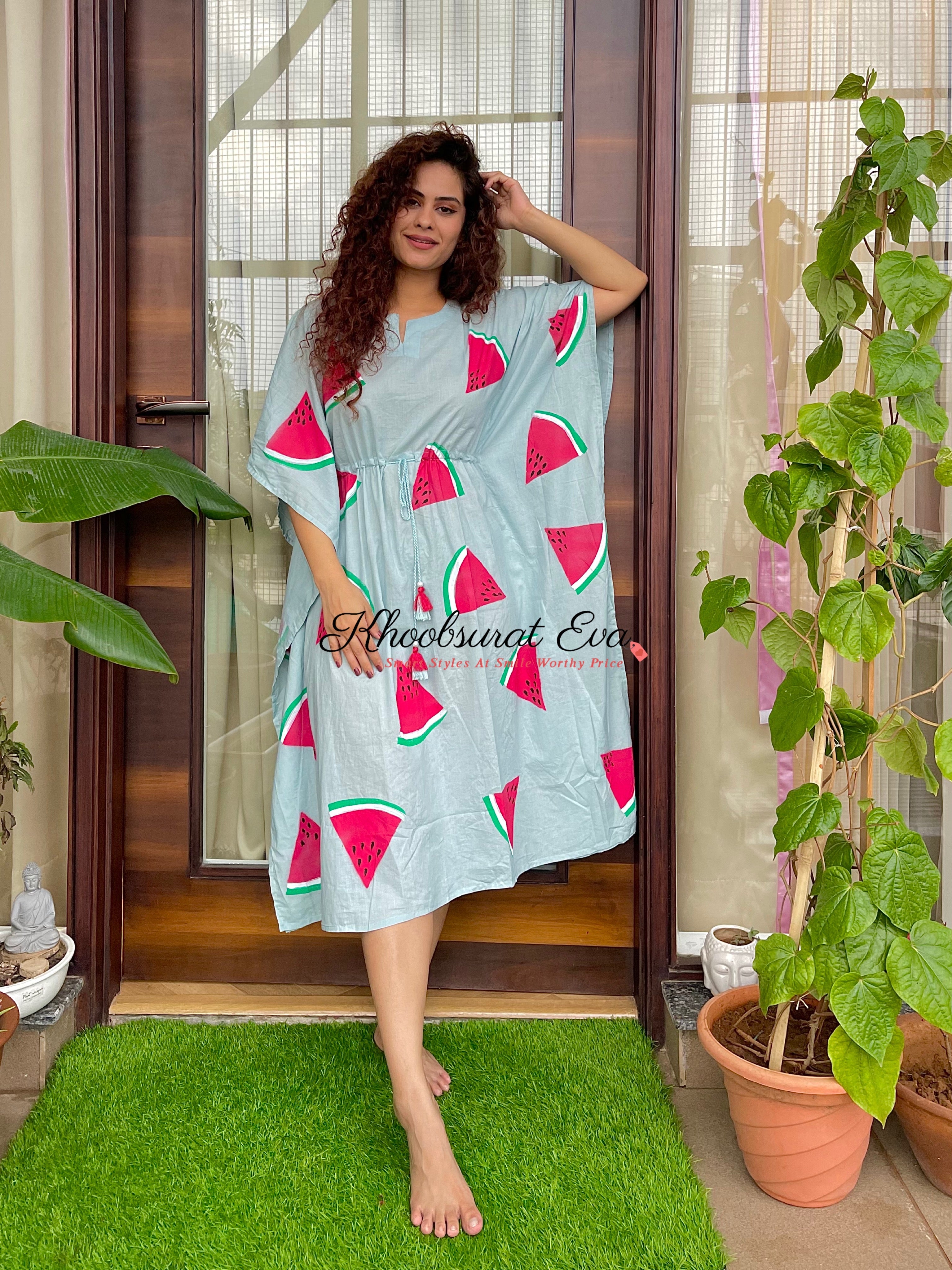 Ocean Breeze Watermelon Kaftan