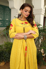 Rani's Resham Yellow Dress