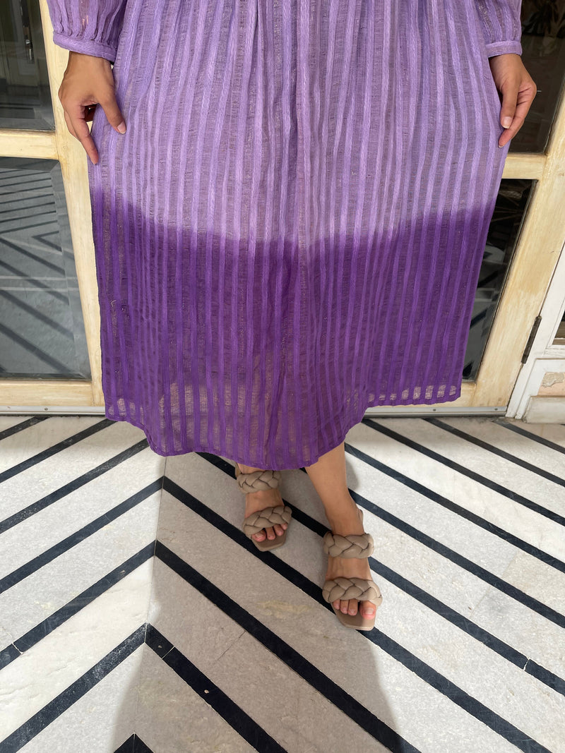 Lavender Tye Dye Maxi Dress