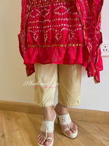  Red Bandhani Kaftan Set 