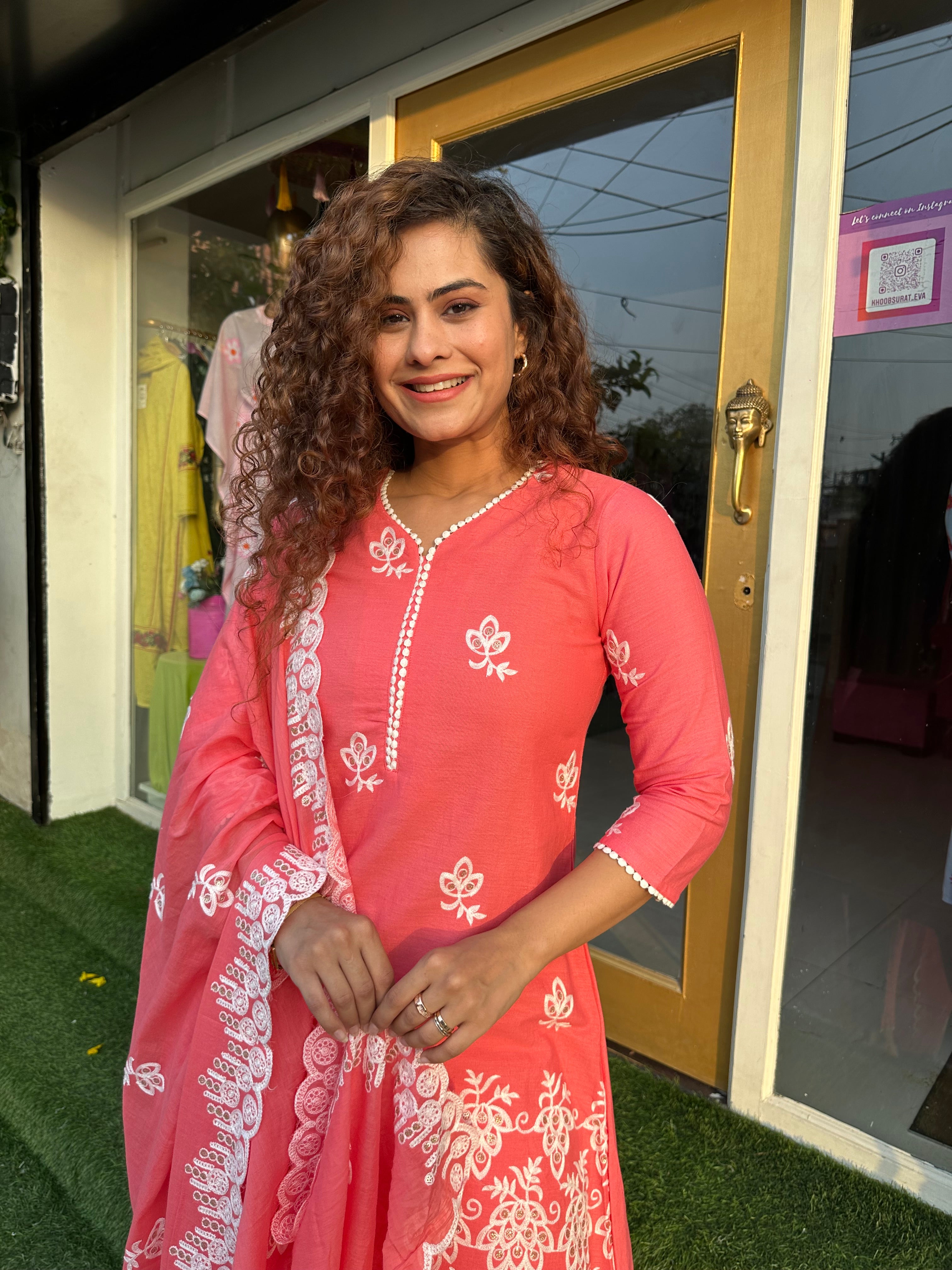 Pink  Kurta Suit Set 