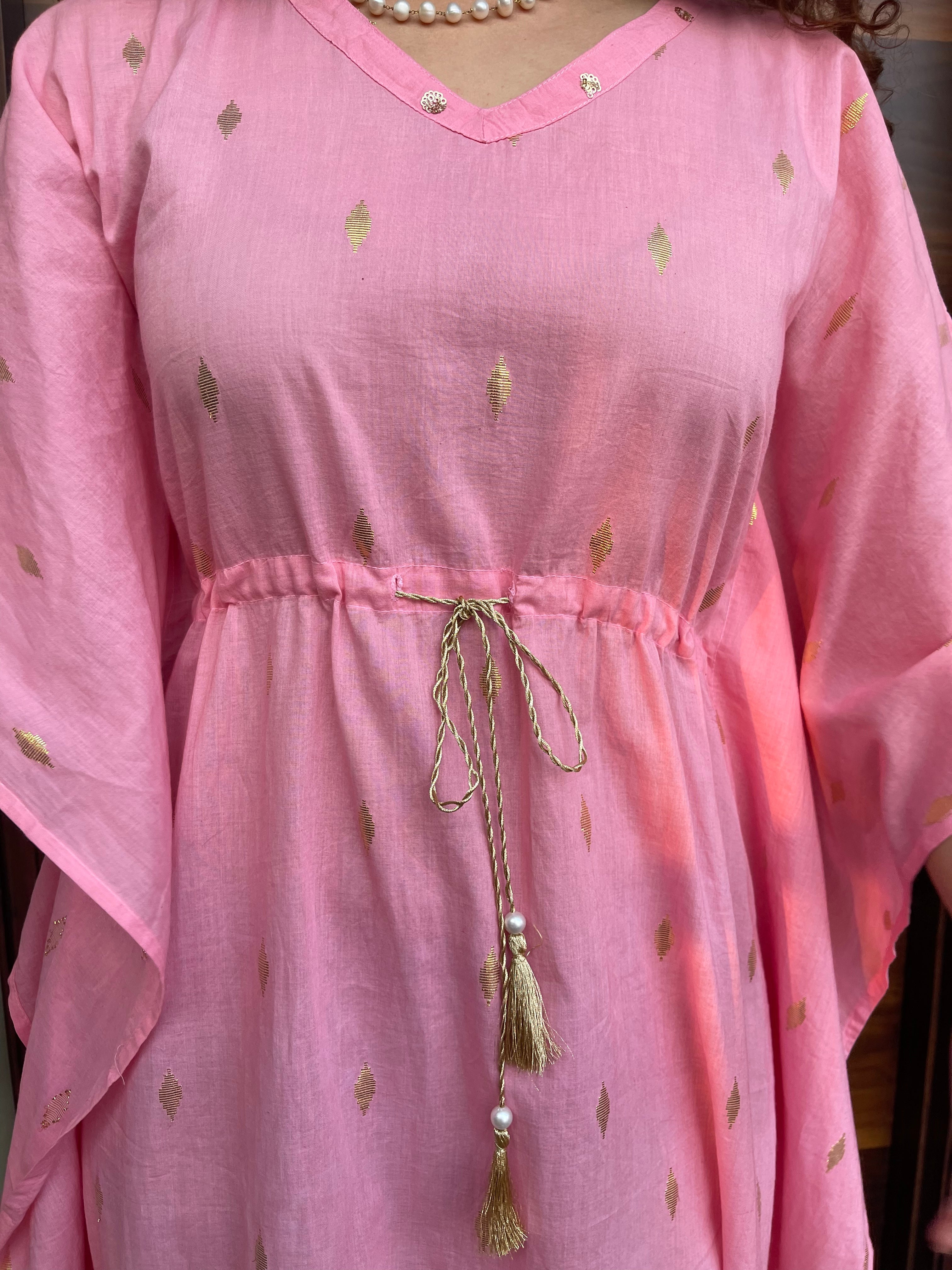 Pink Tie Dye Kaftan