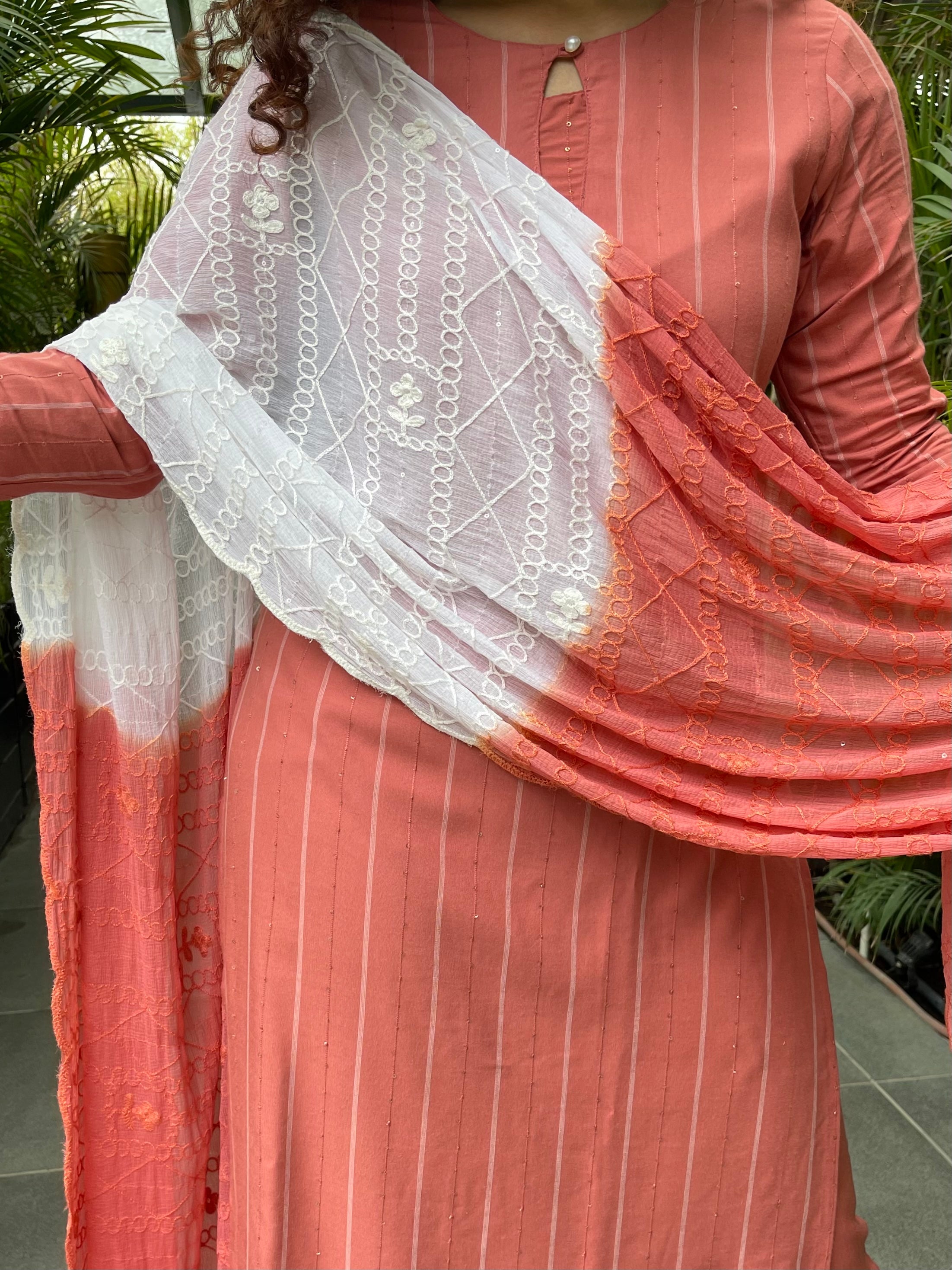 Pink Embroidered Festive Dupatta Suit Set