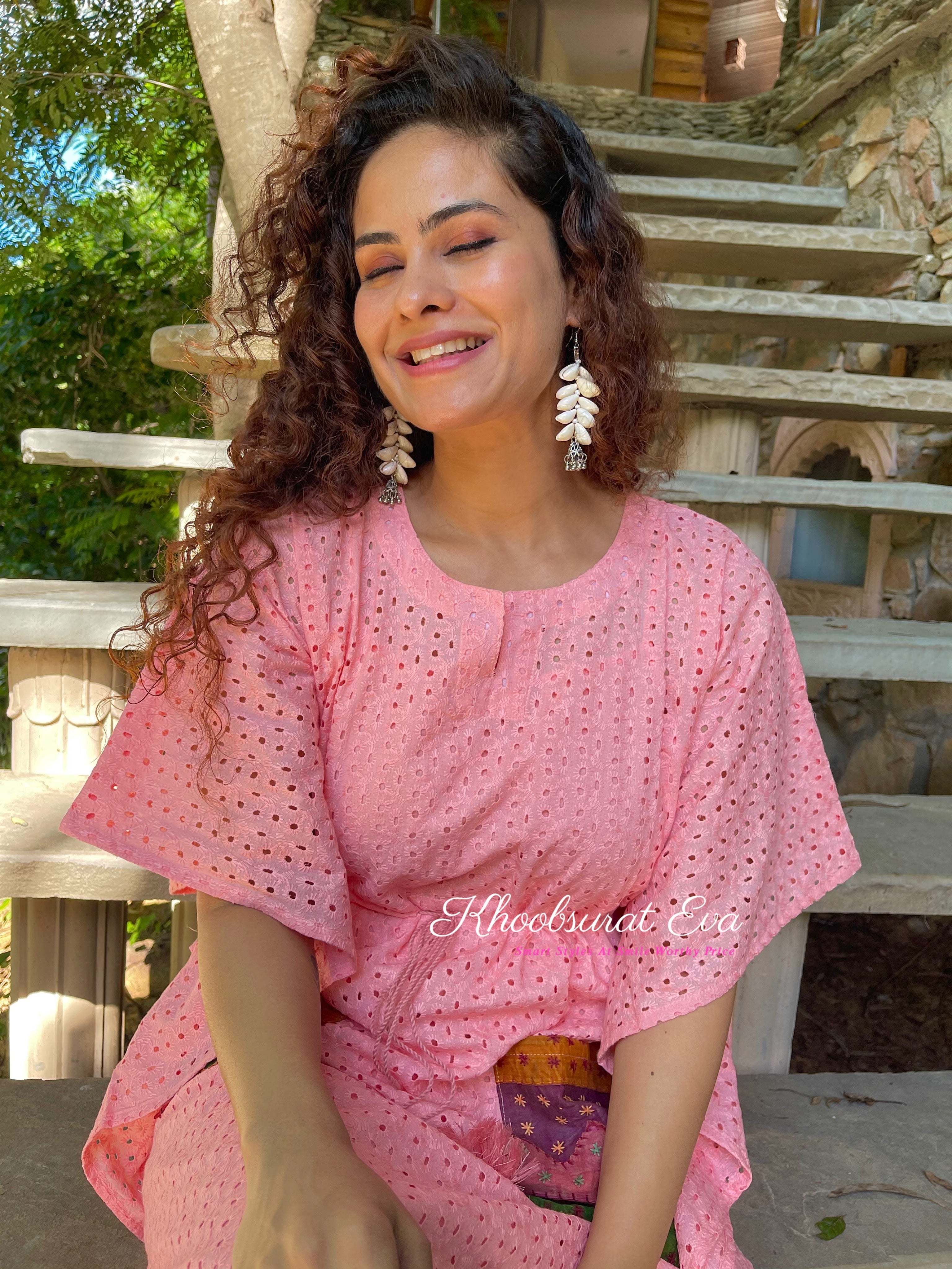 Peach Latest Kaftan Dress