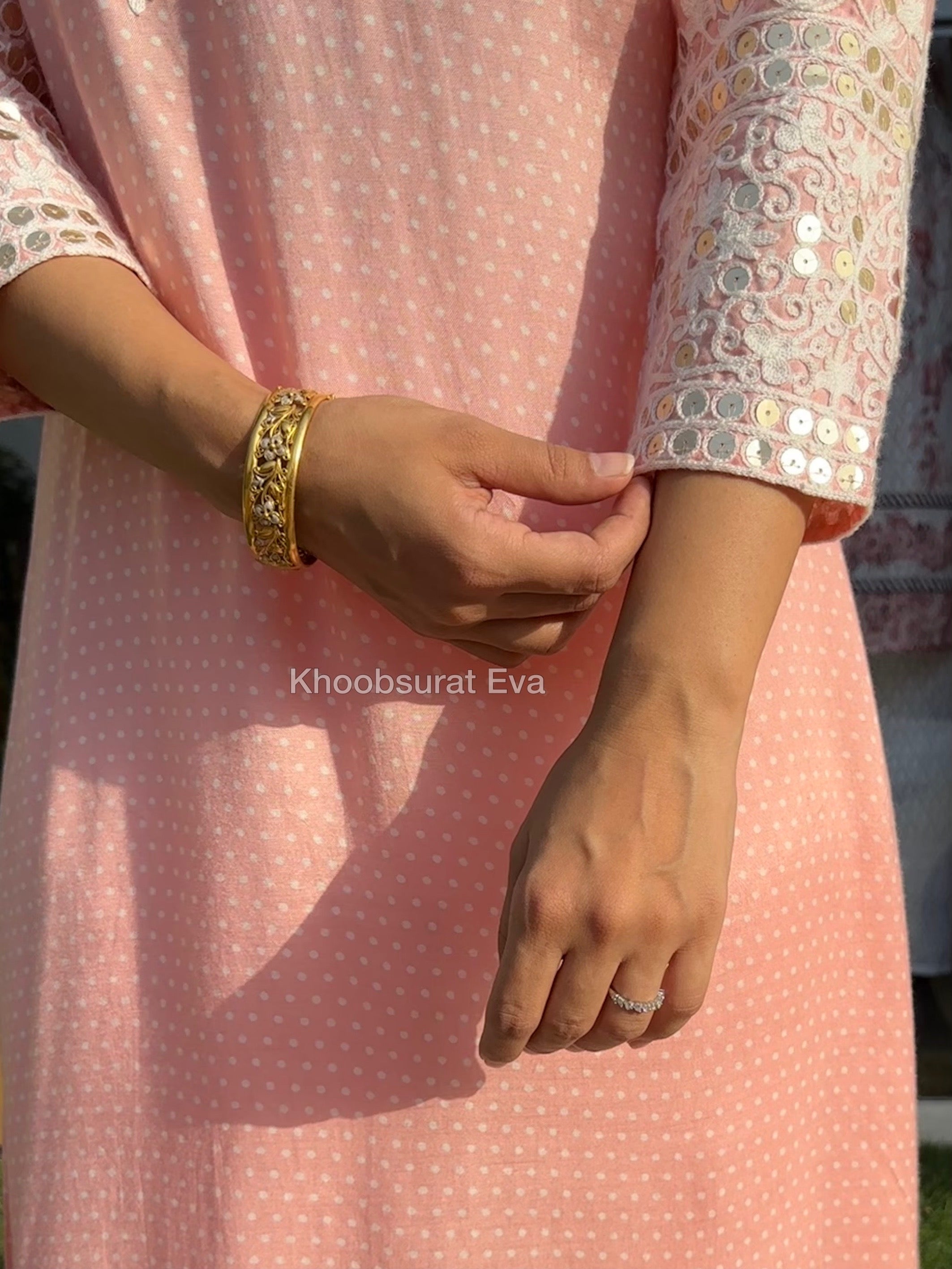 Pastel Pink Embroidered Kurta Set